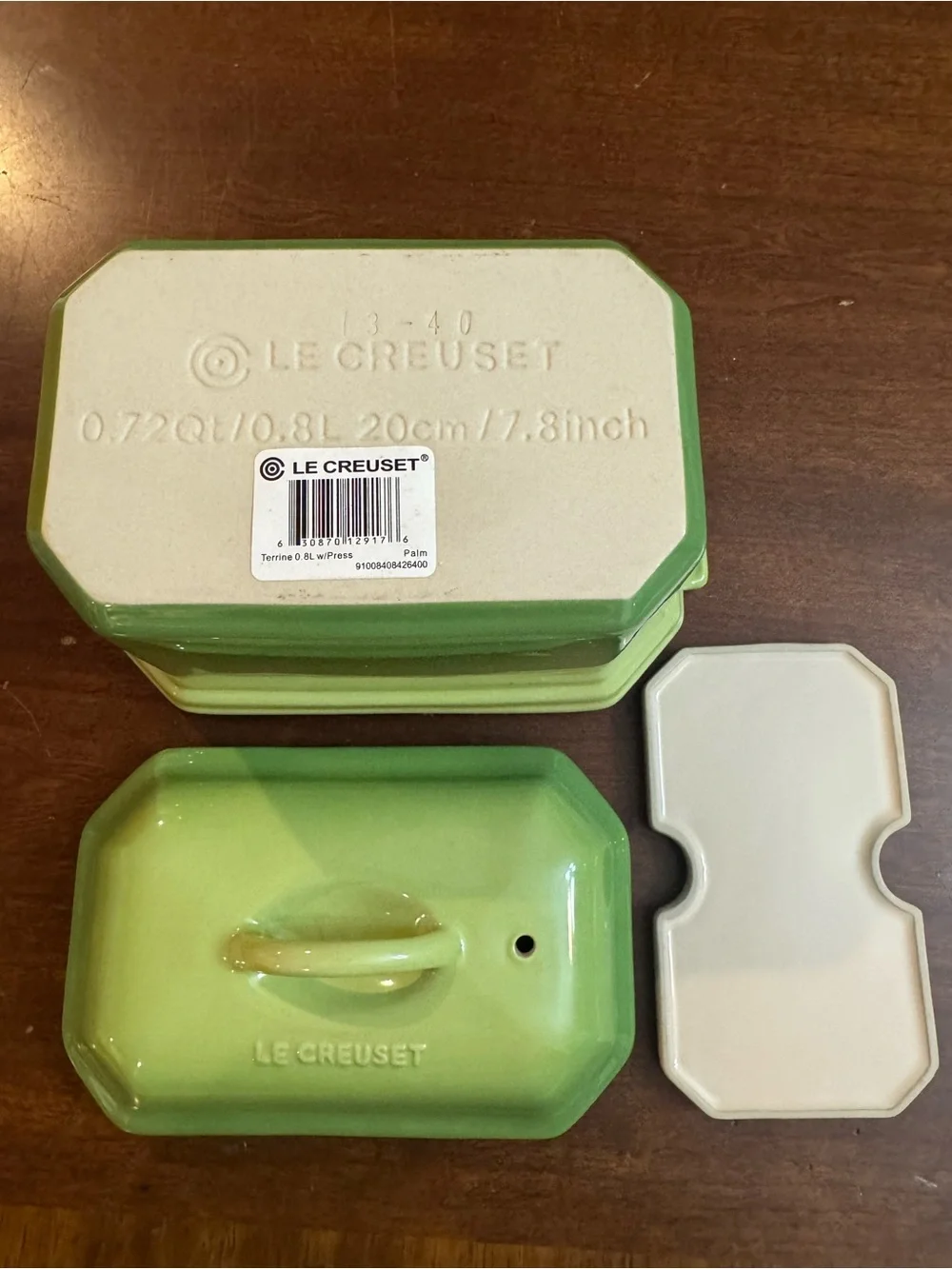 Le Creuset NEW small TERRINE - Retired Palm color